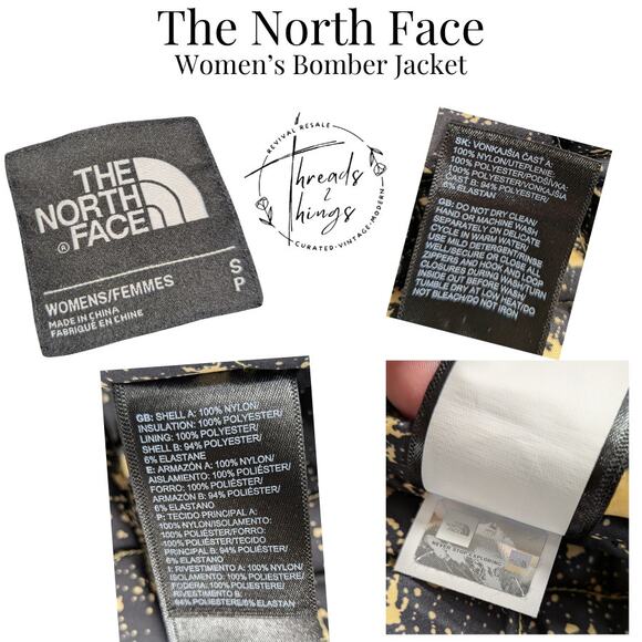 North Face Bomber Jacket Women S Black Athleisure Preppy Stylish Cozy Outerwear - Picture 10 of 12